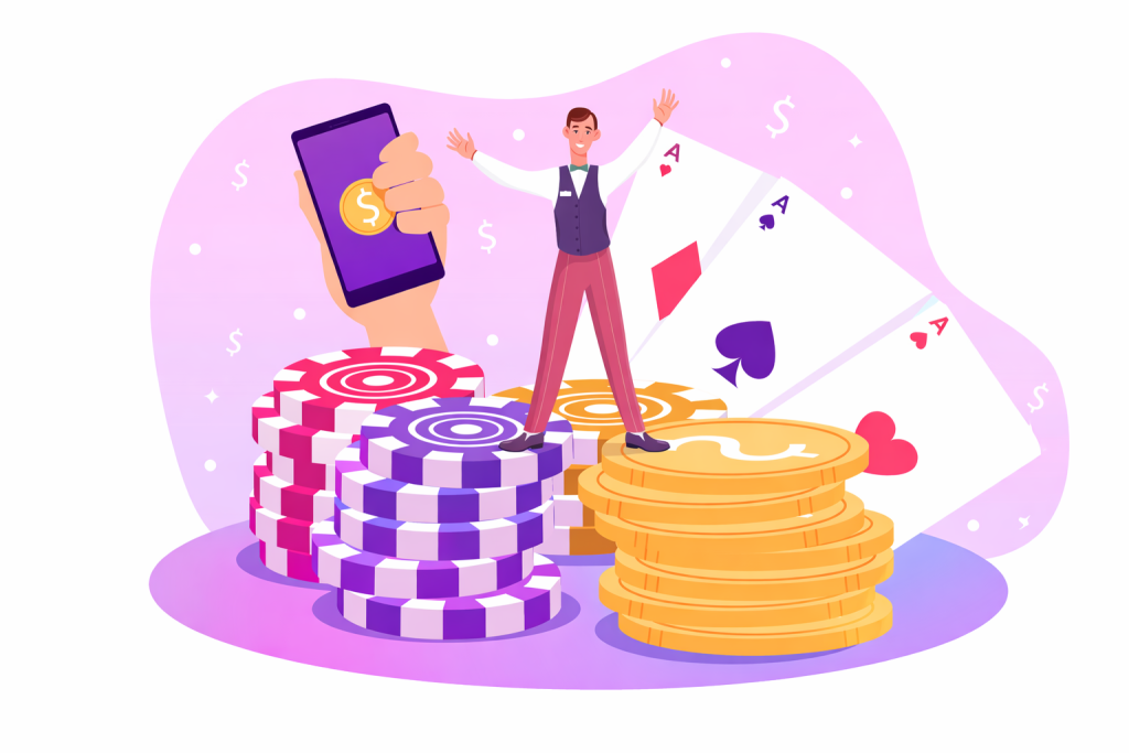 Casino fortune in vibrant colors