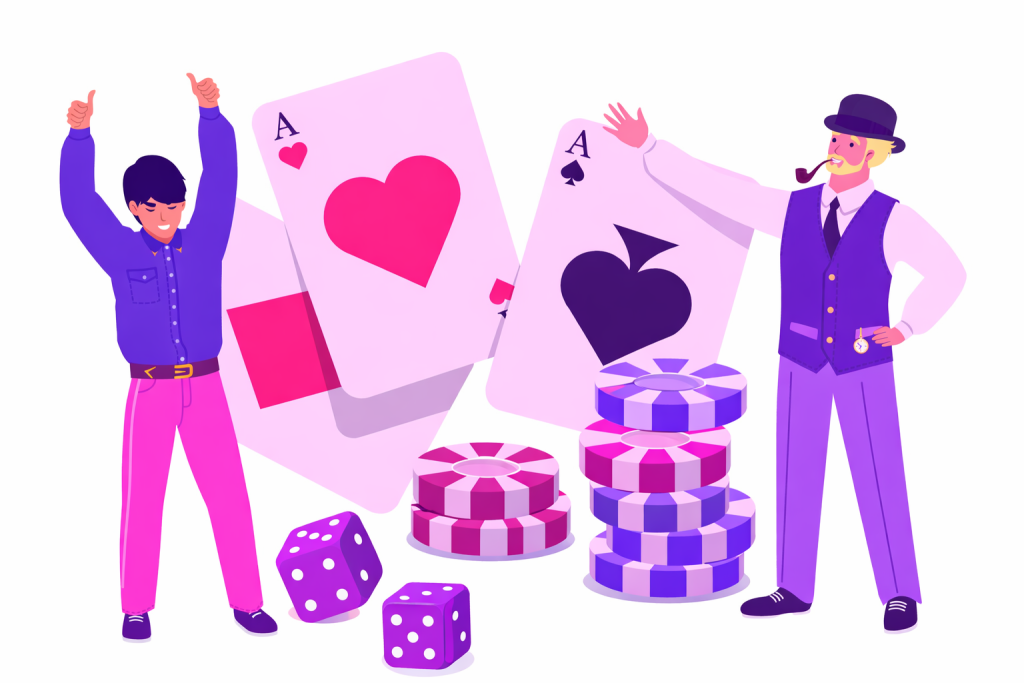 Gambling fun in vibrant hues